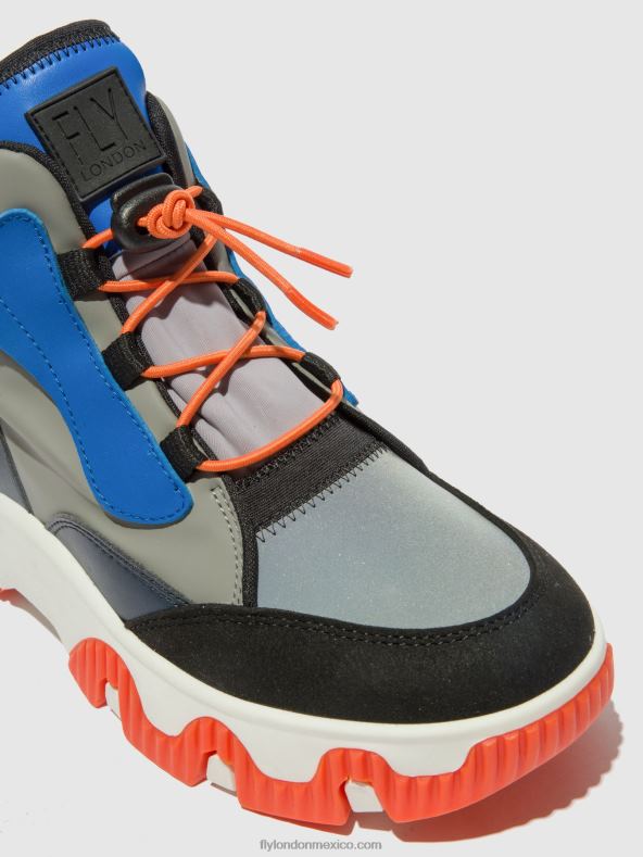 multi gris/azul/naranja 2LT8B766 zapatillas altas feny633 Fly London mujer
