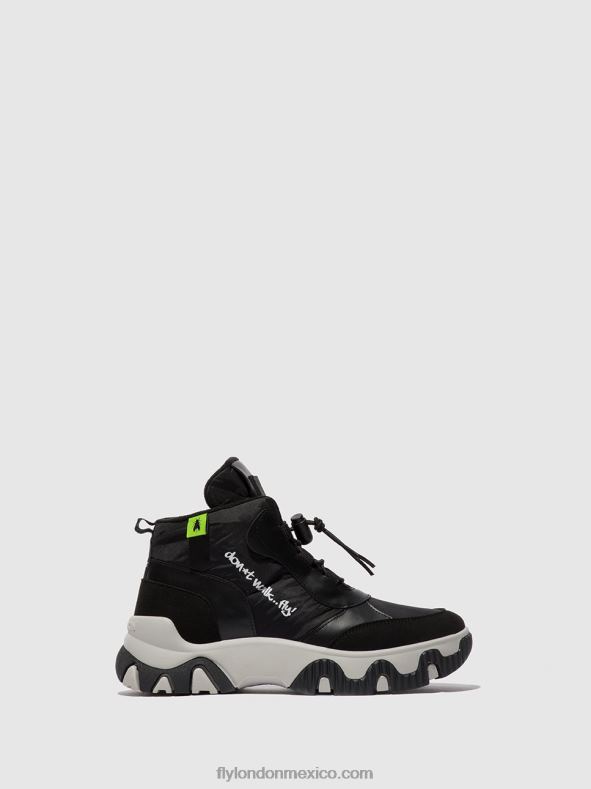multi negro 2LT8B745 zapatillas con cordones fumo892 Fly London mujer