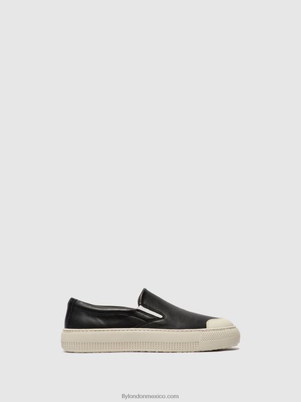 negro 2LT8B706 zapatillas sin cordones toaf584 Fly London mujer