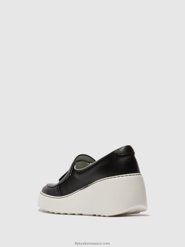 negro 2LT8B711 zapatillas sin cordones dala579 Fly London mujer