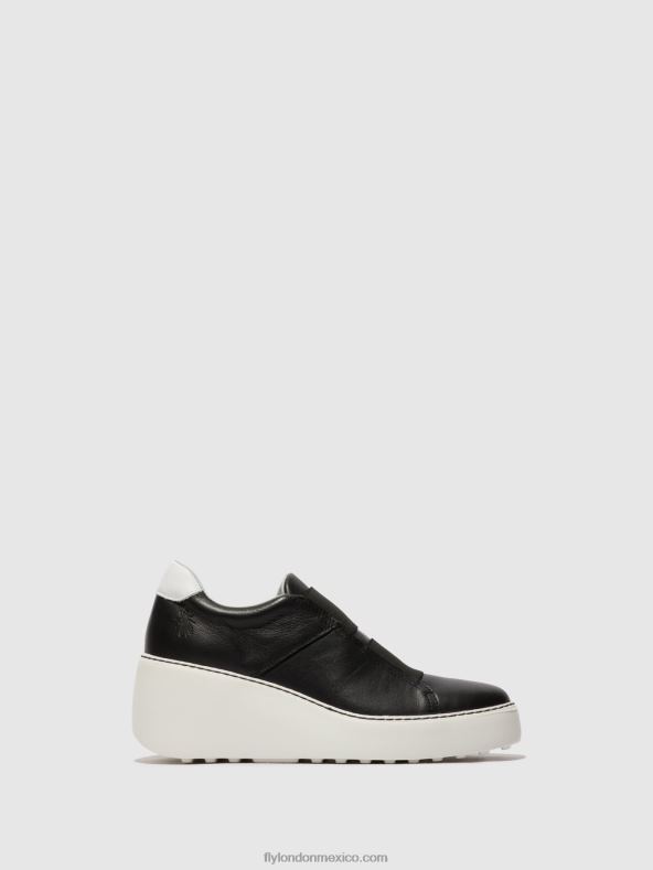 negro 2LT8B730 deportivas con elásticos dito581 Fly London mujer