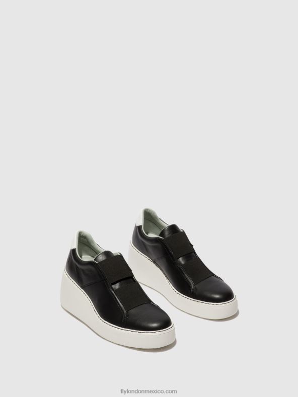 negro 2LT8B730 deportivas con elásticos dito581 Fly London mujer