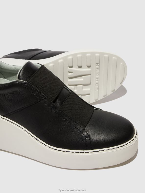 negro 2LT8B730 deportivas con elásticos dito581 Fly London mujer