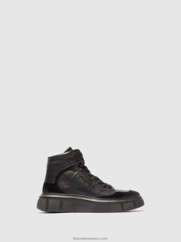 negro 2LT8B736 zapatillas con cordones eppe531 Fly London mujer