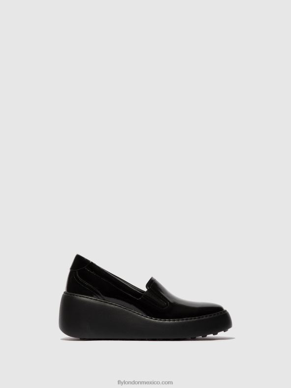 negro 2LT8B746 zapatillas sin cordones deca459 Fly London mujer