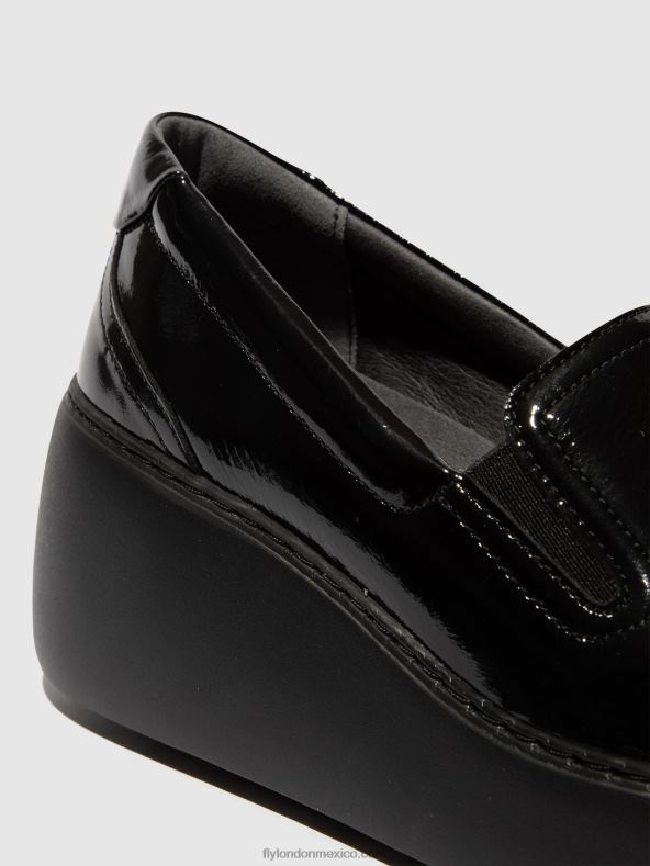 negro 2LT8B746 zapatillas sin cordones deca459 Fly London mujer