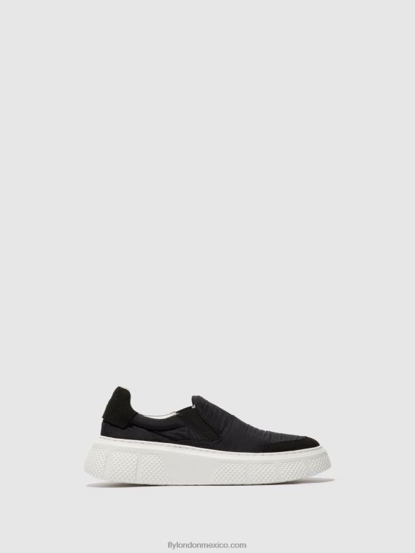 negro 2LT8B752 zapatillas sin cordones elin509 Fly London mujer