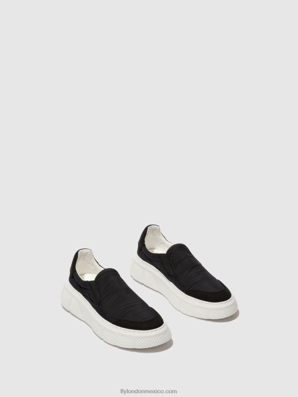 negro 2LT8B752 zapatillas sin cordones elin509 Fly London mujer