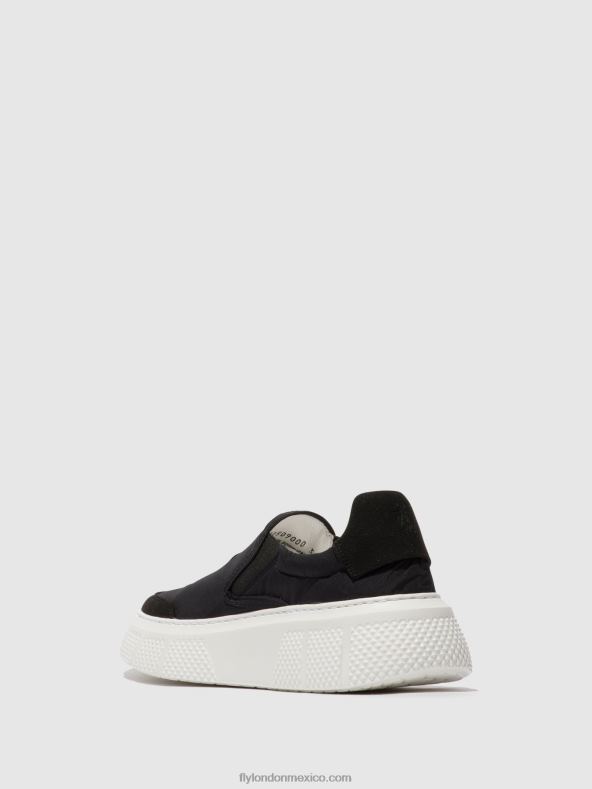 negro 2LT8B752 zapatillas sin cordones elin509 Fly London mujer
