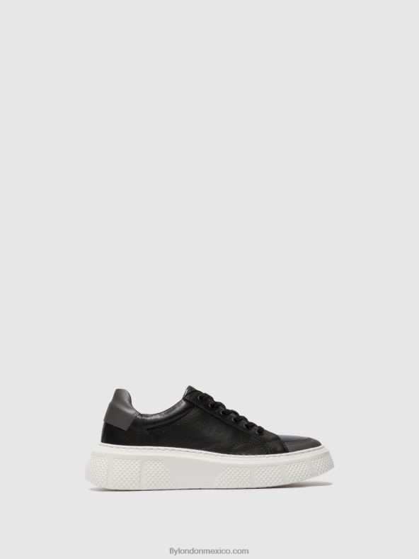 negro 2LT8B760 zapatillas con cordones emmy510 Fly London mujer