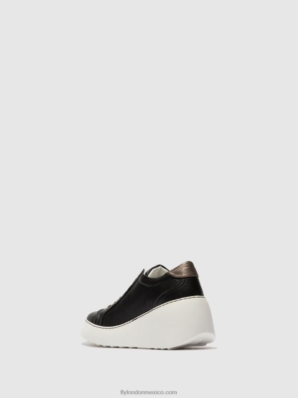 negro 2LT8B770 zapatillas con cordones dile450 brito Fly London mujer