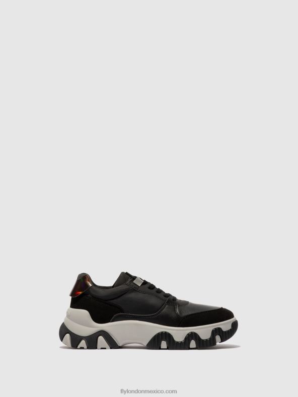 negro 2LT8B774 zapatillas con cordones fyde644 multi Fly London mujer