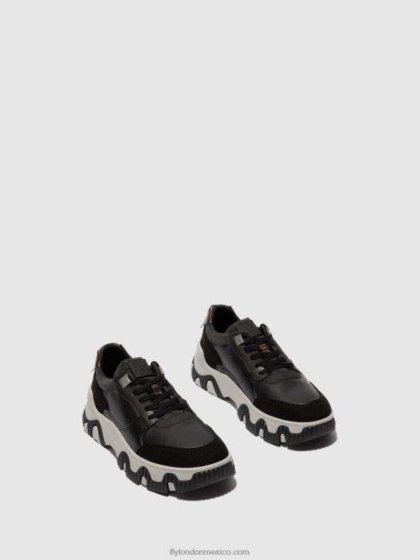negro 2LT8B774 zapatillas con cordones fyde644 multi Fly London mujer