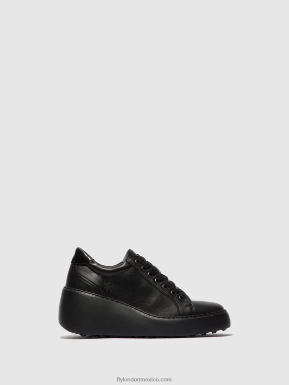 negro (suela negra) 2LT8B737 zapatillas con cordones dile450 Fly London mujer