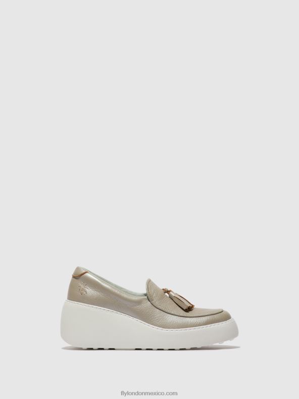 plata 2LT8B705 zapatillas sin cordones dala579 Fly London mujer