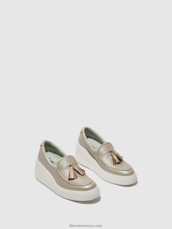 plata 2LT8B705 zapatillas sin cordones dala579 Fly London mujer