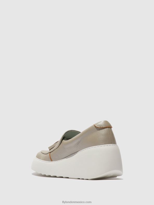plata 2LT8B705 zapatillas sin cordones dala579 Fly London mujer