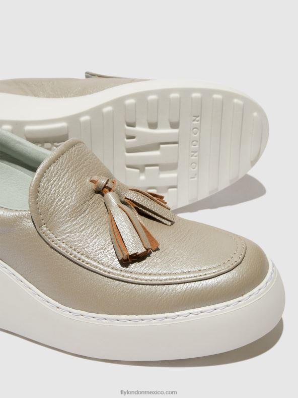 plata 2LT8B705 zapatillas sin cordones dala579 Fly London mujer
