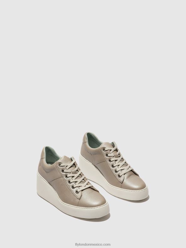 plata 2LT8B720 zapatillas con cordones delf580 Fly London mujer