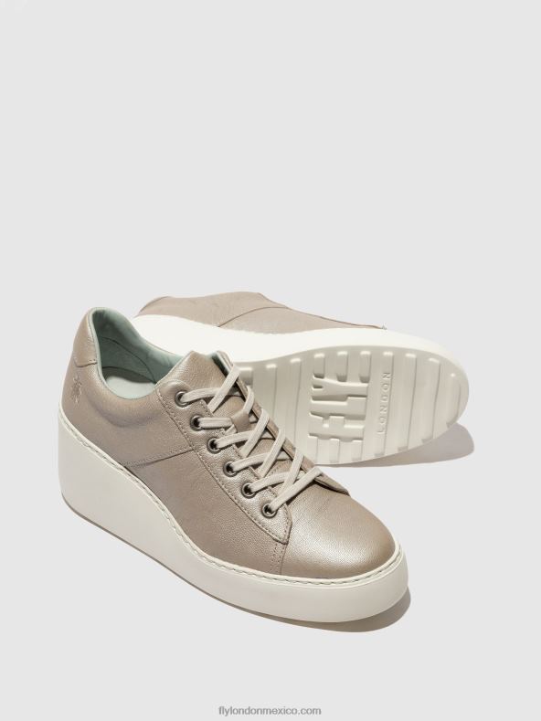plata 2LT8B720 zapatillas con cordones delf580 Fly London mujer