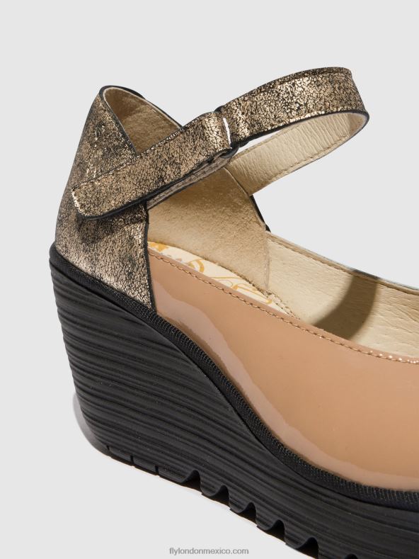 capuchino/champán 2LT8B671 zapatos merceditas yawo345 Fly London mujer