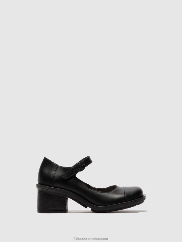 negro 2LT8B647 zapatos merceditas cody877 Fly London mujer