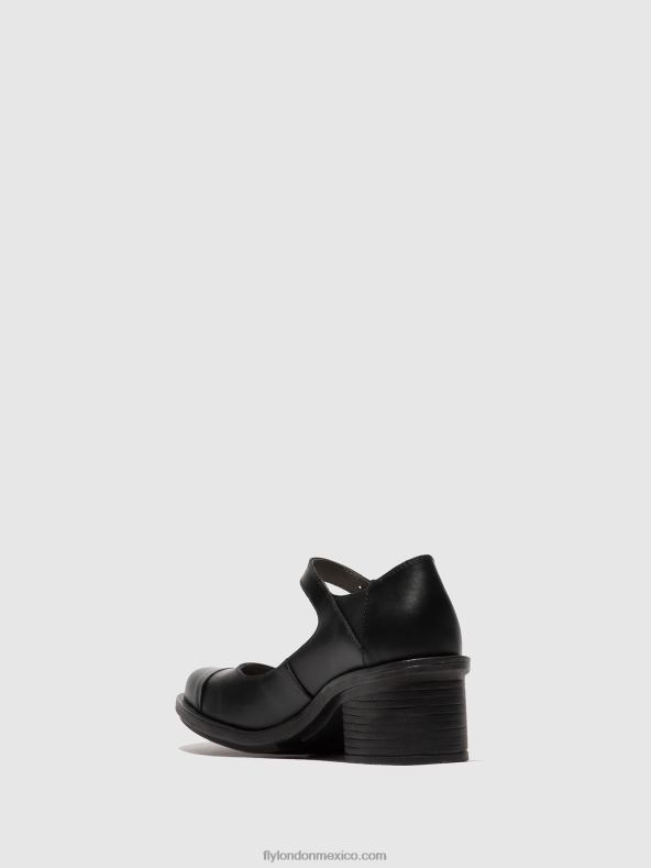 negro 2LT8B647 zapatos merceditas cody877 Fly London mujer