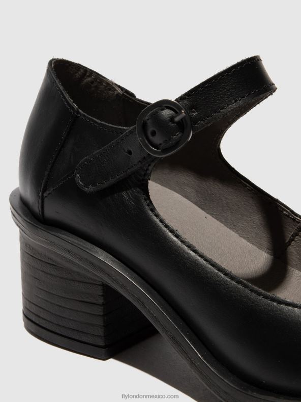 negro 2LT8B647 zapatos merceditas cody877 Fly London mujer