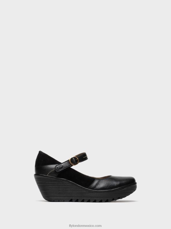 negro 2LT8B701 merceditas yuko082 Fly London mujer
