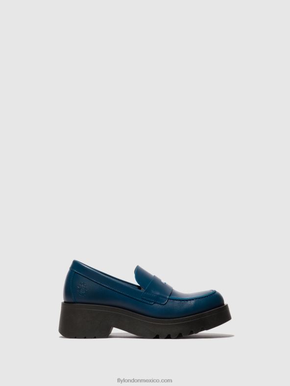 azul 2LT8B652 zapatos mocasines moat948 Fly London mujer