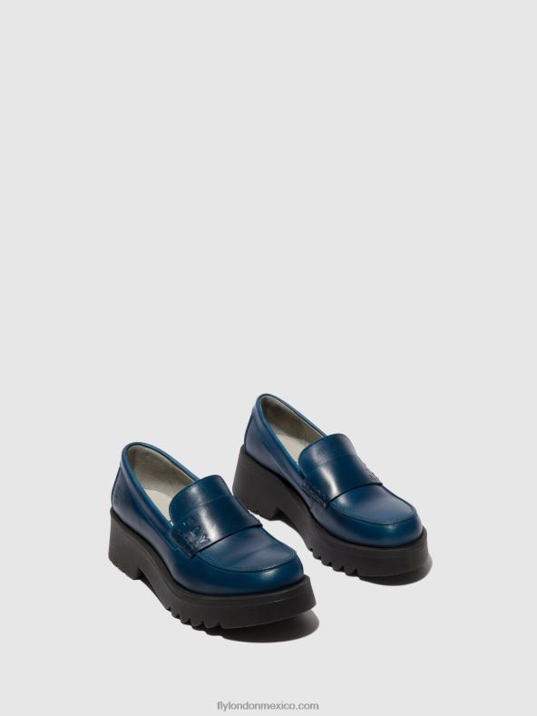 azul real 2LT8B675 mocasines zapatos maus791 Fly London mujer