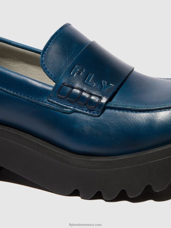azul real 2LT8B675 mocasines zapatos maus791 Fly London mujer