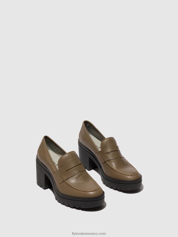 gris pardo 2LT8B673 mocasines zapatos toky803 Fly London mujer