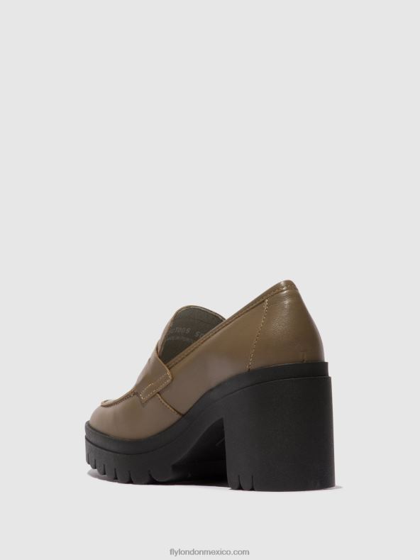 gris pardo 2LT8B673 mocasines zapatos toky803 Fly London mujer