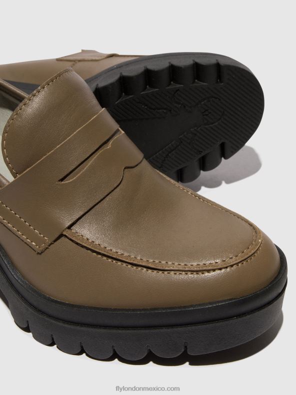 gris pardo 2LT8B673 mocasines zapatos toky803 Fly London mujer