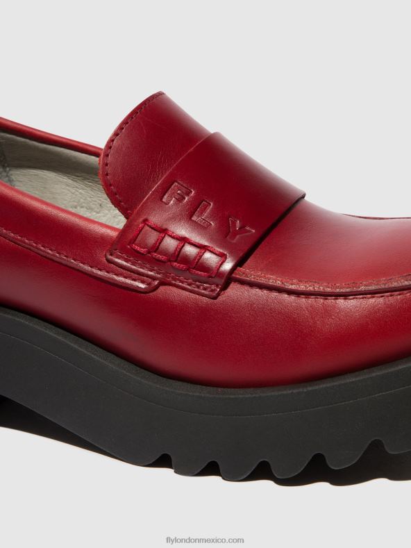 rojo 2LT8B674 mocasines zapatos maus791 Fly London mujer