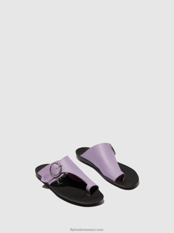 Violeta 2LT8B368 mules con punta abierta mica758 Fly London mujer