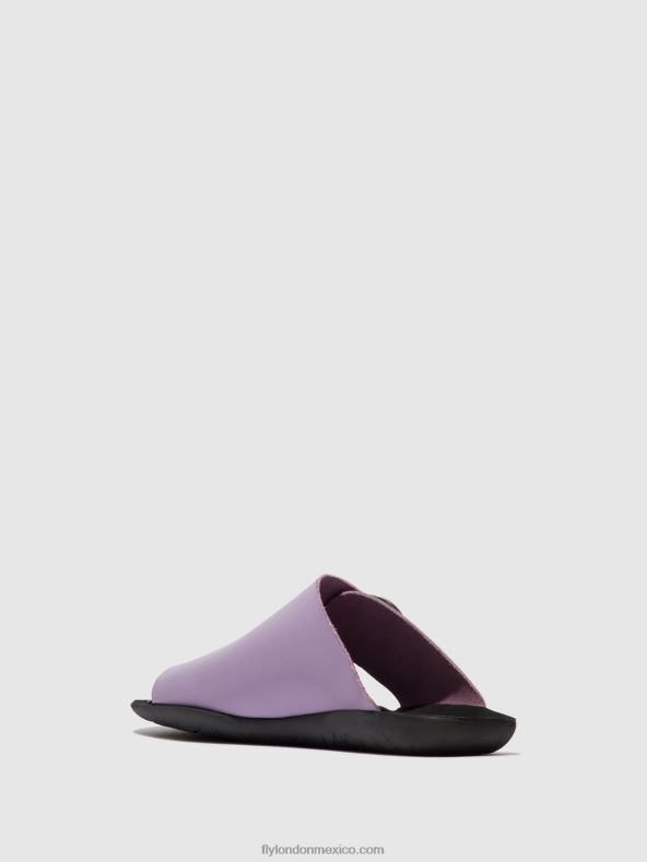 Violeta 2LT8B368 mules con punta abierta mica758 Fly London mujer