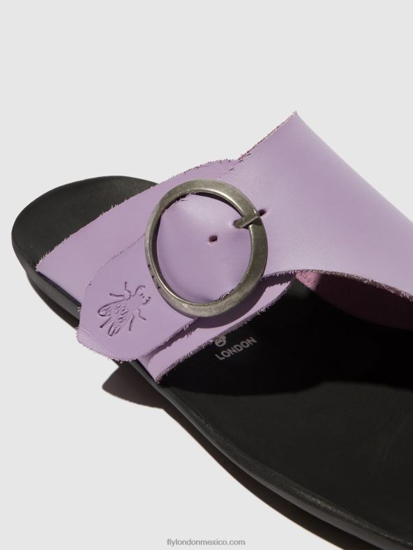 Violeta 2LT8B368 mules con punta abierta mica758 Fly London mujer