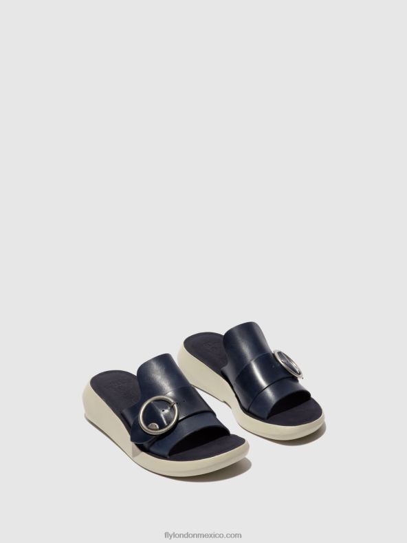 azul 2LT8B379 mules con hebilla beyd925 Fly London mujer
