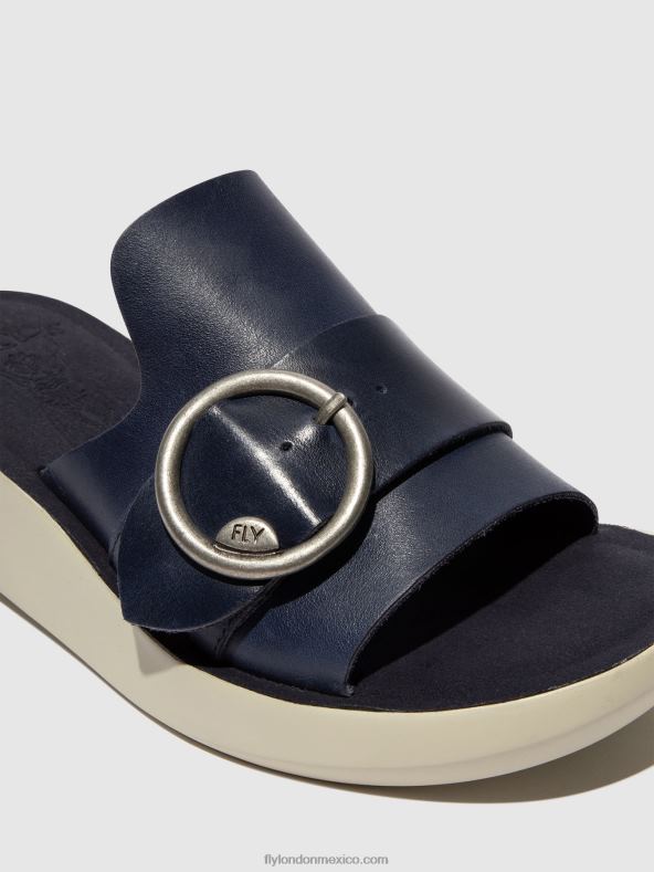 azul 2LT8B379 mules con hebilla beyd925 Fly London mujer