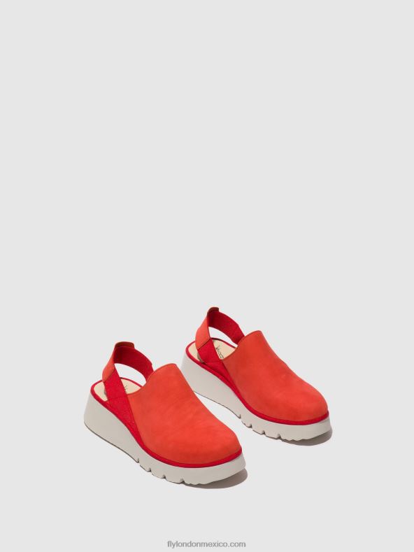 diablo rojo 2LT8B644 zapatos destalonados plog430 Fly London mujer