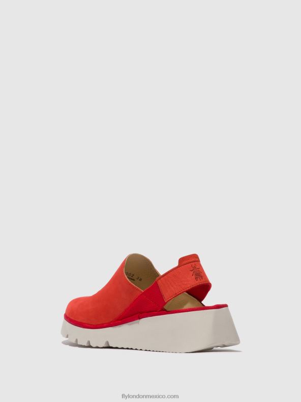 diablo rojo 2LT8B644 zapatos destalonados plog430 Fly London mujer