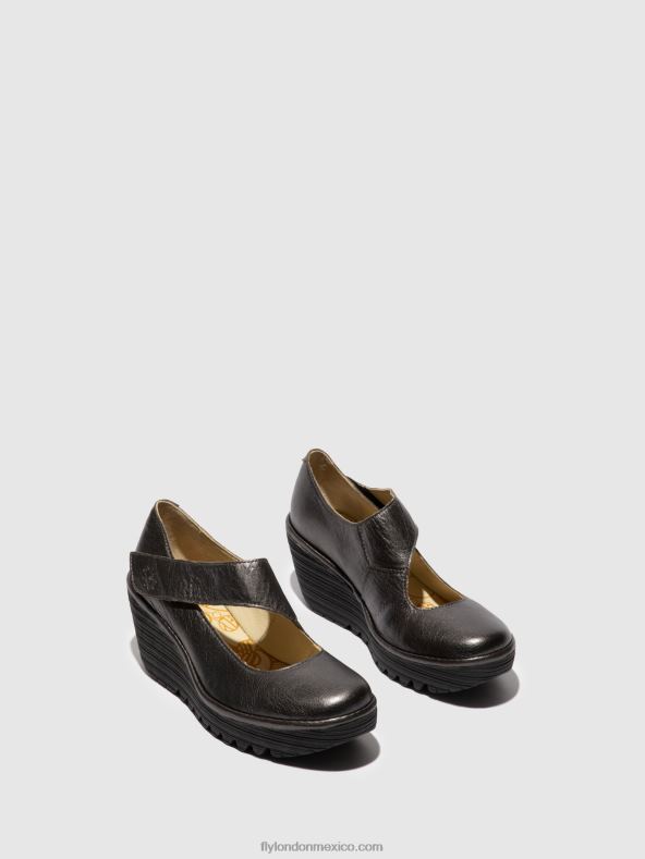 grafito 2LT8B703 zapatos cuña yasi682 Fly London mujer