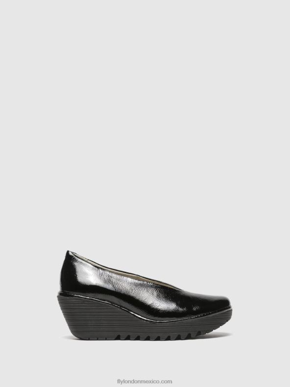 negro 2LT8B697 zapatos de salón clásicos yaz luxor Fly London mujer
