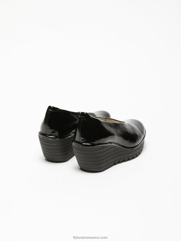 negro 2LT8B697 zapatos de salón clásicos yaz luxor Fly London mujer