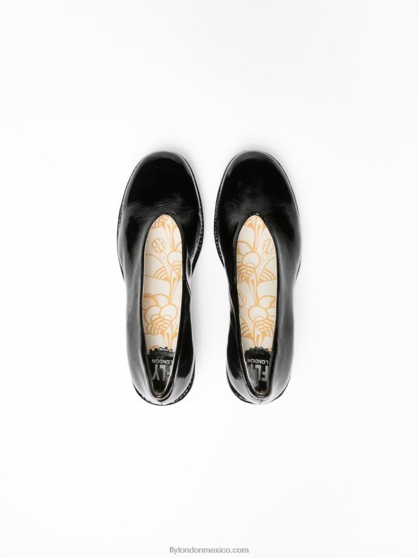negro 2LT8B697 zapatos de salón clásicos yaz luxor Fly London mujer