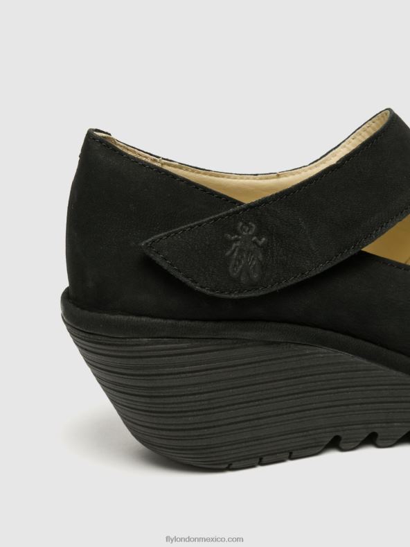 negro 2LT8B699 zapatos cuña yasi682 Fly London mujer