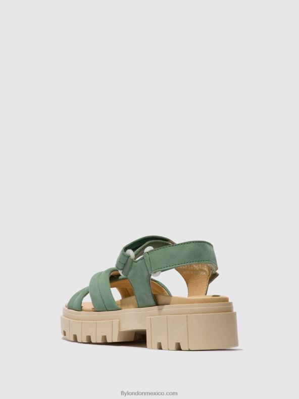 Jade verde 2LT8B546 sandalias destalonadas jada854 Fly London mujer
