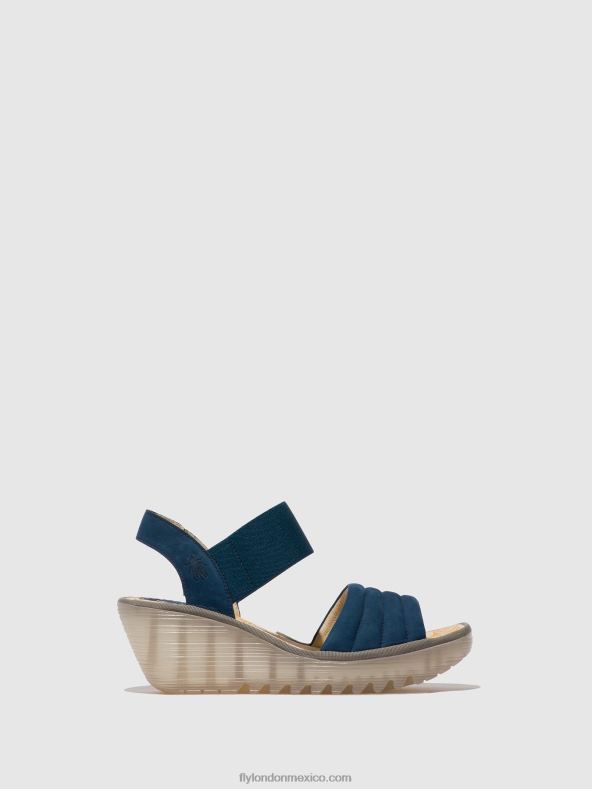 azul 2LT8B433 sandalias con tira trasera yiko414 Fly London mujer